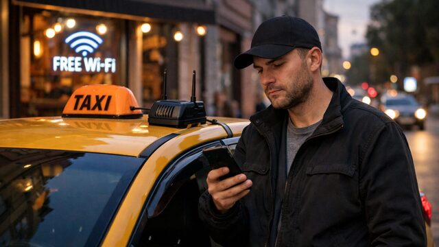 Синхронизация заказов такси возле публичной точки Wi‑Fi